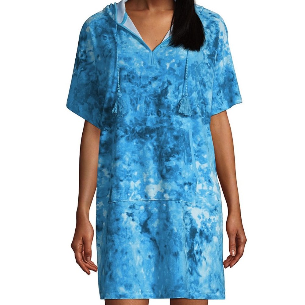 Lands' End Terry Hooded Swim Cover-up